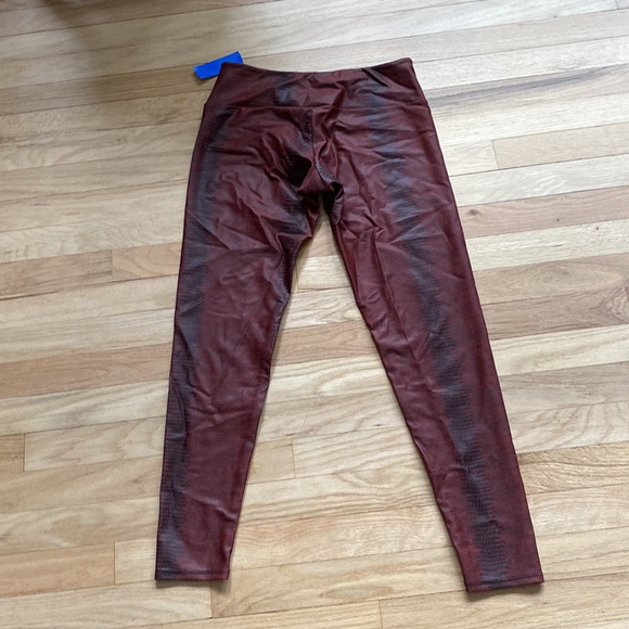 Snakeskin leather red and black pants - Picture 6 of 6
